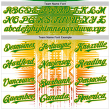 Laden Sie das Bild in den Galerie-Viewer, Custom White Grass Green Gold Red-Black 3D Pattern Design Black History Month Africa Tribal Authentic Baseball Jersey