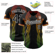 Charger l'image dans la galerie, Custom Black Red Yellow Green-White 3D Pattern Design Black History Month Africa Tribal Authentic Baseball Jersey