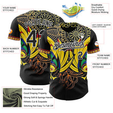 Load image into Gallery viewer, Custom Black Yellow Red Green-White 3D Pattern Design Black History Month Africa Tribal Authentic Baseball Jersey