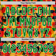Charger l'image dans la galerie, Custom Red Grass Green Yellow-White 3D Pattern Design Black History Month Abstract Geometric Authentic Baseball Jersey