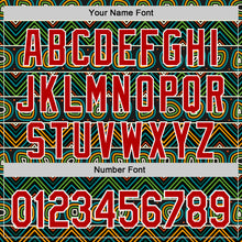 Load image into Gallery viewer, Custom Black Red Green Yellow-White 3D Pattern Design Black History Month African Ethnicity Style Authentic Baseball Jersey