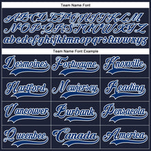 Загрузить изображение в средство просмотра галереи, Custom Navy US Navy Blue Red-White 3D Pattern Plaid Hockey Jersey