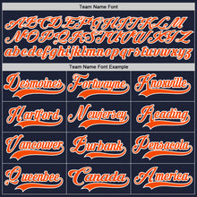 Загрузить изображение в средство просмотра галереи, Custom Navy Orange Purple Pink-White 3D Pattern Plaid Hockey Jersey