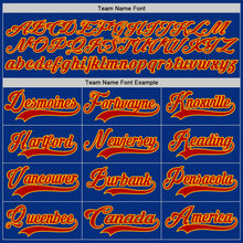 Загрузить изображение в средство просмотра галереи, Custom Royal Red Blue-Gold 3D Pattern Plaid Hockey Jersey