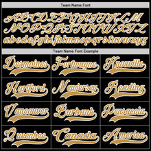 Charger l'image dans la galerie, Custom Black Old Gold-White 3D Pattern Plaid Hockey Jersey