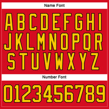 Laden Sie das Bild in den Galerie-Viewer, Custom Red Yellow-Black 3D Pattern Plaid Hockey Jersey