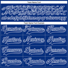 Load image into Gallery viewer, Custom Royal White 3D Pattern Plaid Hockey Jersey