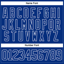 Load image into Gallery viewer, Custom Royal White 3D Pattern Plaid Hockey Jersey