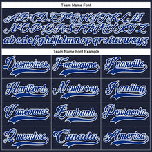 Загрузить изображение в средство просмотра галереи, Custom Navy Royal Red-White 3D Pattern Round Hockey Jersey