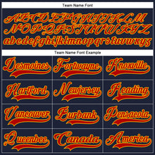 Загрузить изображение в средство просмотра галереи, Custom Navy Red Blue Pea Green-Gold 3D Pattern Plaid Hockey Jersey