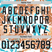 Laden Sie das Bild in den Galerie-Viewer, Custom White Black-Lakes Blue 3D Pattern Hawaii Tropical Palm Trees Hockey Lace Neck Jersey