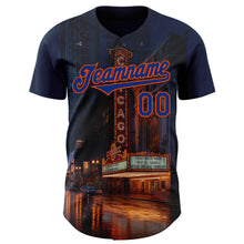 Charger l'image dans la galerie, Custom Blue Royal-Orange Chicago Illinois The Theatre Landmark City Symbol Authentic Baseball Jersey