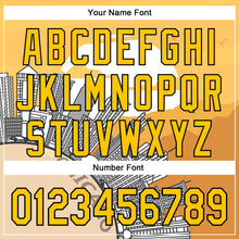 Загрузить изображение в средство просмотра галереи, Custom Yellow Black-White Chicago Illinois Cityscape Landmark City Symbol Authentic Baseball Jersey