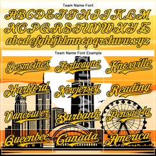 Загрузить изображение в средство просмотра галереи, Custom Yellow Black-White Chicago Illinois Cityscape Landmark City Symbol Authentic Baseball Jersey