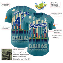 Charger l'image dans la galerie, Custom Blue Royal-White Dallas Texas Urban Cityscape Landmark City Symbol Authentic Baseball Jersey