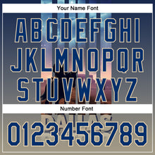 Charger l'image dans la galerie, Custom Blue US Navy Blue City Cream-Gray Dallas Texas Western Cowboy City Symbol Authentic Baseball Jersey