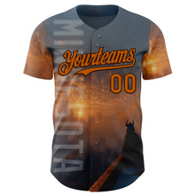 Charger l'image dans la galerie, Custom Gray Texas Orange-Brown Minnesota Sunset Cityscape Vikings City Symbol Authentic Baseball Jersey