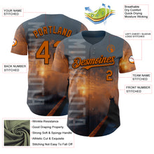 Charger l'image dans la galerie, Custom Gray Texas Orange-Brown Minnesota Sunset Cityscape Vikings City Symbol Authentic Baseball Jersey