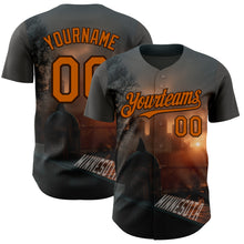 Charger l'image dans la galerie, Custom Gray Texas Orange-Brown Minnesota Sunset Cityscape Vikings City Symbol Authentic Baseball Jersey
