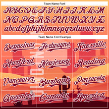 Load image into Gallery viewer, Custom Orange Maroon-White San Antonio Cactus Western Sunset City Symbol Authentic Baseball Jersey