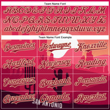 Charger l'image dans la galerie, Custom Pink Cardinal-City Cream San Antonio Cactus Western Sunset City Symbol Authentic Baseball Jersey