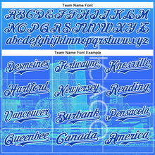 Загрузить изображение в средство просмотра галереи, Custom Blue Thunder Blue-White Chicago Illinois Cityscape Skyline City Symbol Authentic Baseball Jersey