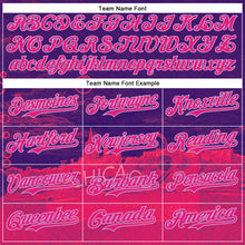 Charger l'image dans la galerie, Custom Purple Hot Pink Red-Light Purple Minnesota Sculpture Garden Landmark City Symbol Authentic Baseball Jersey