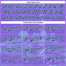 Charger l'image dans la galerie, Custom Purple Ice Blue New Orleans Louisiana Mississippi River Bridge Cityscape City Symbol Authentic Baseball Jersey