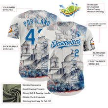 Charger l'image dans la galerie, Custom Gray Blue-White San Antonio Texas Mission San Jose Landmark City Symbol Authentic Baseball Jersey