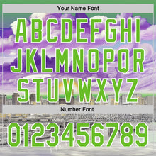 Load image into Gallery viewer, Custom Green Aurora Green Purple Gray-White New Orleans Louisiana Cityscape Landmark City Symbol Authentic Baseball Jersey