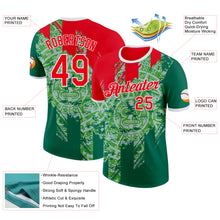 Charger l'image dans la galerie, Custom Kelly Green Fire Red-White Mexico Performance T-Shirt