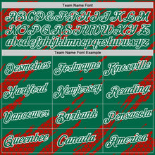 Laden Sie das Bild in den Galerie-Viewer, Custom Kelly Green Red-White Mexico Performance T-Shirt