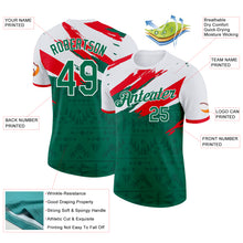 Загрузить изображение в средство просмотра галереи, Custom Kelly Green White-Fire Red Mexico Performance T-Shirt
