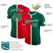 Загрузить изображение в средство просмотра галереи, Custom Fire Red Kelly Green-White Mexico Tribal Performance T-Shirt