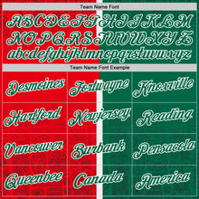 Загрузить изображение в средство просмотра галереи, Custom Fire Red Kelly Green-White Mexico Tribal Performance T-Shirt