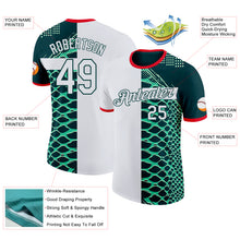 Laden Sie das Bild in den Galerie-Viewer, Custom Green White-Fire Red Mexico Snake Python Print Performance T-Shirt