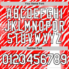 Load image into Gallery viewer, Custom Red White-Black South Korea Tiger Stripe Performance T-Shirt