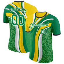Laden Sie das Bild in den Galerie-Viewer, Custom Yellow Green White-Black South Africa Performance T-Shirt