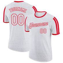 Laden Sie das Bild in den Galerie-Viewer, Custom White Fire Red Denmark Performance T-Shirt