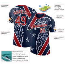 Load image into Gallery viewer, Custom Blue Red-White USA Flag Eagle And Star Performance T-Shirt