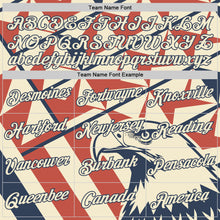 Charger l'image dans la galerie, Custom Cream Red-Blue USA Flag Eagle And Star Performance T-Shirt