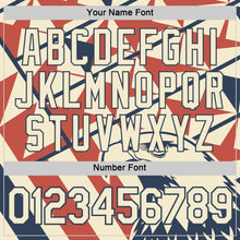 Charger l'image dans la galerie, Custom Cream Red-Blue USA Flag Eagle And Star Performance T-Shirt