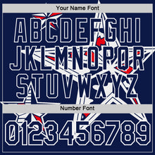 Charger l'image dans la galerie, Custom Navy Red-White USA Star Performance T-Shirt