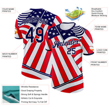 Laden Sie das Bild in den Galerie-Viewer, Custom White Blue-Red USA Flag Performance T-Shirt