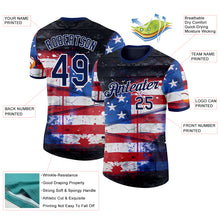 Charger l'image dans la galerie, Custom Red Navy Blue Black-White USA Flag Splash Performance T-Shirt