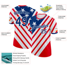 Load image into Gallery viewer, Custom Red US Navy Blue-White American Star Performance T-Shirt