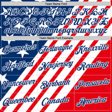 Load image into Gallery viewer, Custom Red US Navy Blue-White American Star Performance T-Shirt