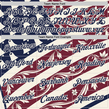 Charger l'image dans la galerie, Custom Red Blue-Cream American Flower Performance T-Shirt