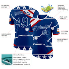 Загрузить изображение в средство просмотра галереи, Custom US Navy Blue Red-White American Eagle And Star Performance T-Shirt