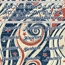 Загрузить изображение в средство просмотра галереи, Custom Cream Blue Red-White American Star Performance T-Shirt